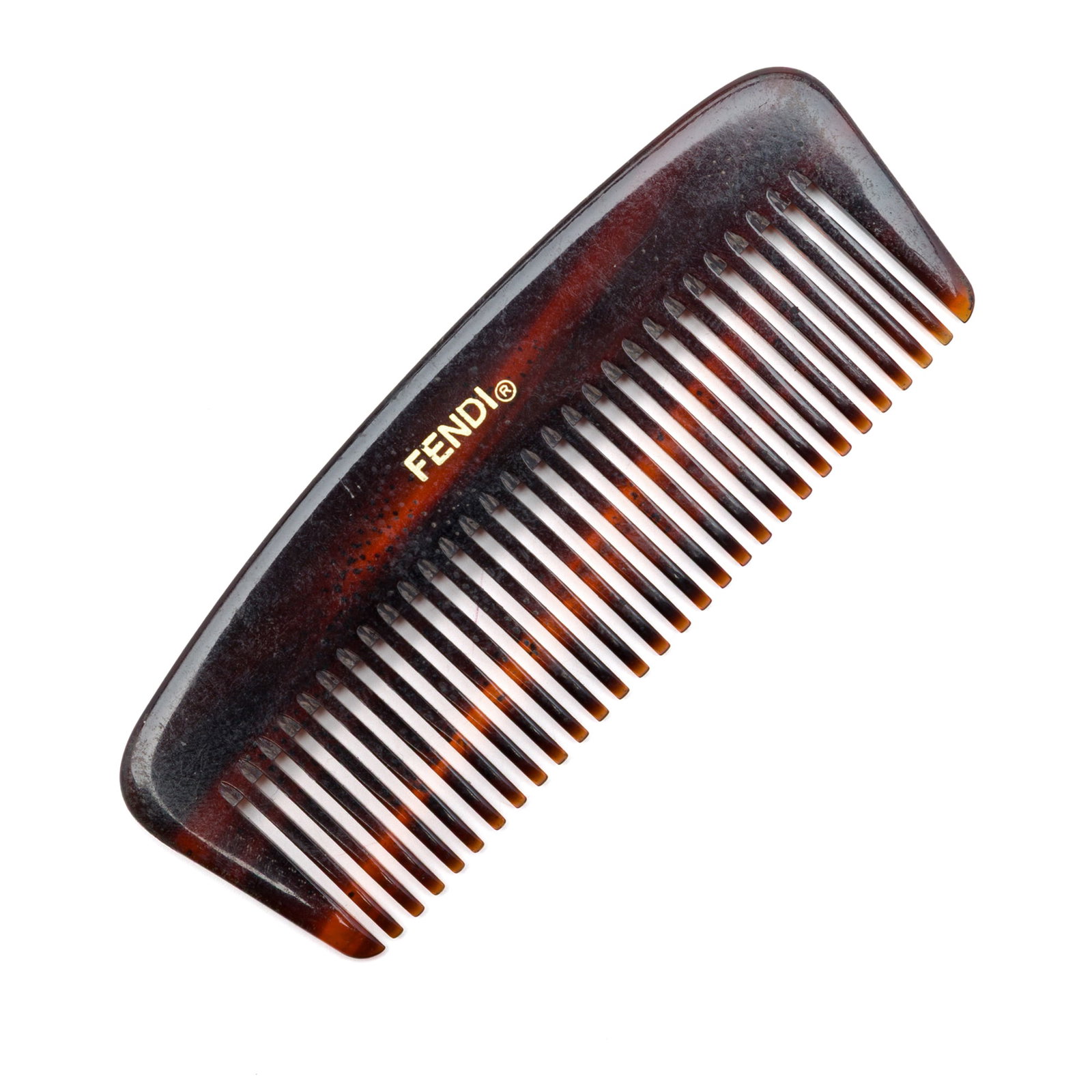 Fendi Tortoise Shell Acetate Hair Comb Brown Italy (1 of 3)