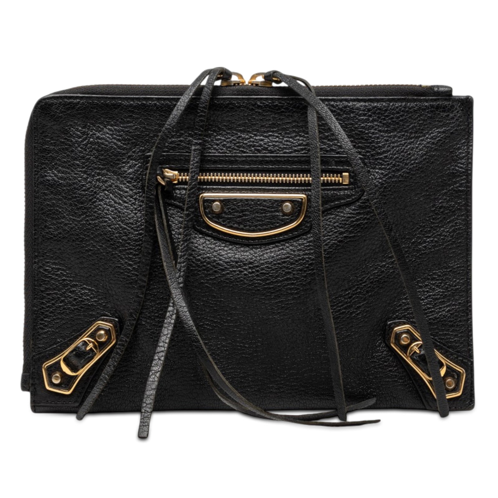Balenciaga Metallic Edge Motocross Goatskin Zip Clutch Bag (1 of 6)