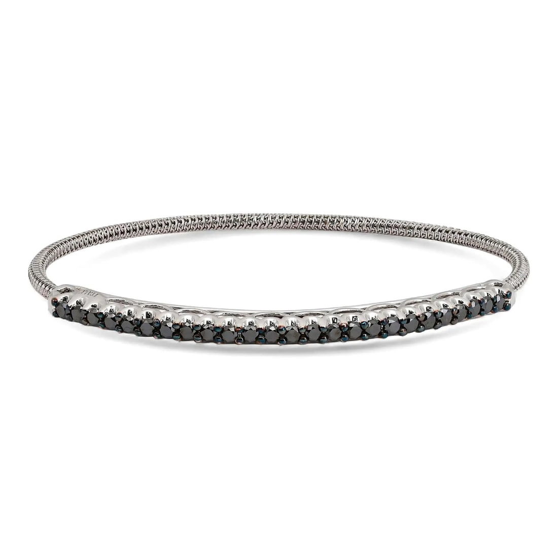Titanium Spring Bangle with Black Sapphire in 18K White Gold by Giovanni Ferraris (1 of 5)