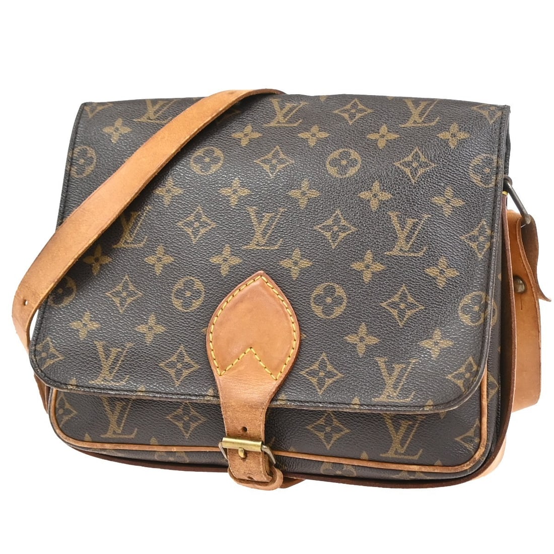 Louis Vuitton Cartouchiere Monogram Canvas Shoulder Bag Brown: Louis Vuitton Cartouchiere Monogram Canvas Shoulder Bag Brown Louis Vuitton Cartouchiere unisex shoulder bag in brown canvas, made in France. The bag measures 25 cm x 20 cm x 8 cm and is described as 