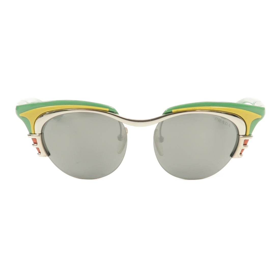 PRADA SPR60O Dixie Unisex Sunglasses Green PVC (1 of 11)