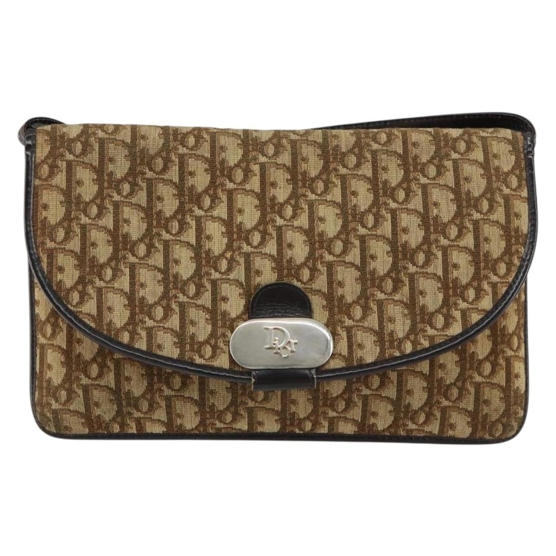 Beige Canvas Shoulder Bag Christian Dior Vintage Trotter: Beige Canvas Shoulder Bag Christian Dior Vintage Trotter Vintage Christian Dior Trotter Canvas item for females in beige canvas, made in France. It measures 28 cm x 18 cm x 1 cm and is in good conditi