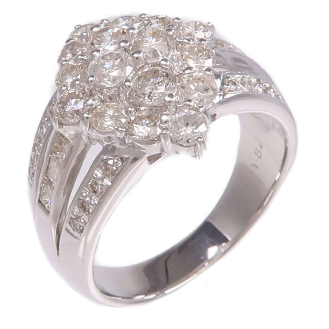 18K White Gold Diamond Ring Size 7.25 by JEWELRY (1 of 6)