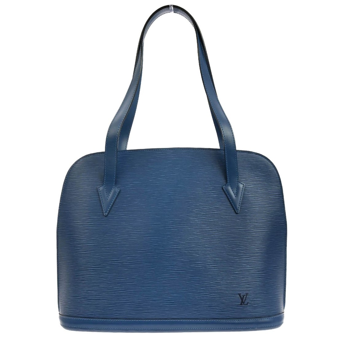 Louis Vuitton Lussac Blue Epi Leather Shoulder Bag M52285: Louis Vuitton Lussac Blue Epi Leather Shoulder Bag M52285 Louis Vuitton Lussac shoulder bag in Toledo blue Epi leather with double handles, a zip closure, and Alcantara lining. The bag features logo a