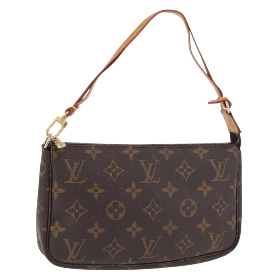 Louis Vuitton M51980 Monogram Canvas Accessory Pouch with Strap: Louis Vuitton M51980 Monogram Canvas Accessory Pouch with Strap Louis Vuitton Monogram Pochette Accessoires accessory pouch in Monogram canvas. This women's pouch includes a dust bag and shoulder stra