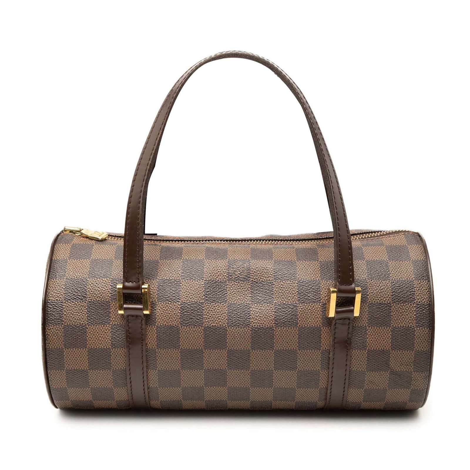 Louis Vuitton Papillon 30 Damier Ebene shoulder bag: Louis Vuitton Papillon 30 Damier Ebene shoulder bag Louis Vuitton Damier Ebene Papillon 30 bag crafted with a Damier Ebene canvas body, flat leather straps, and a top zip closure. Made in France. Cond