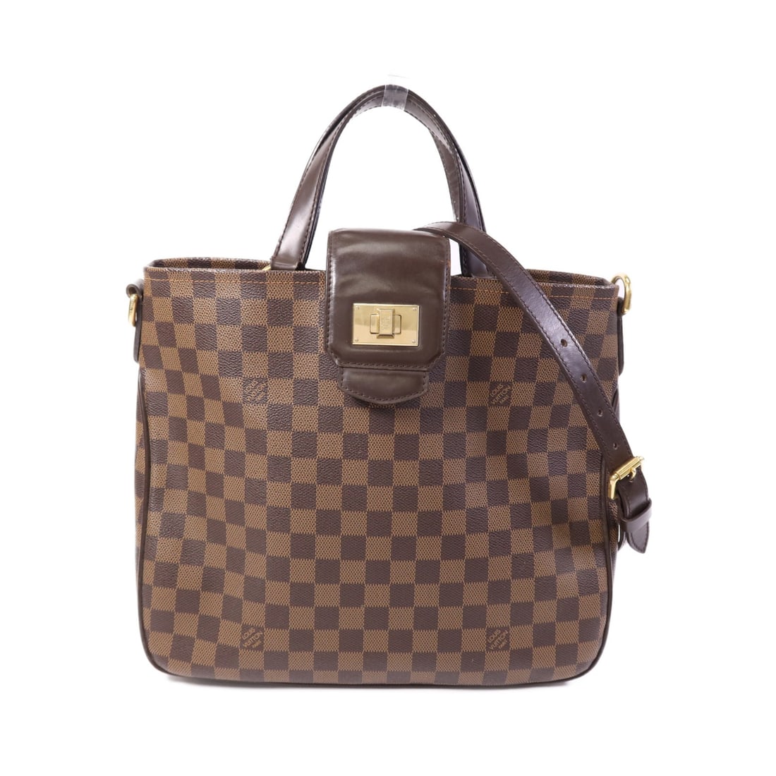 Louis Vuitton Cabas Rosebery N41177 2 Way Bag Damier Brown: Louis Vuitton Cabas Rosebery N41177 2 Way Bag Damier Brown Louis Vuitton Cabas Rosebery 2 Way Shoulder Bag in brown Damier and PVC coated canvas. This women's bag features a turn lock closure, one ope