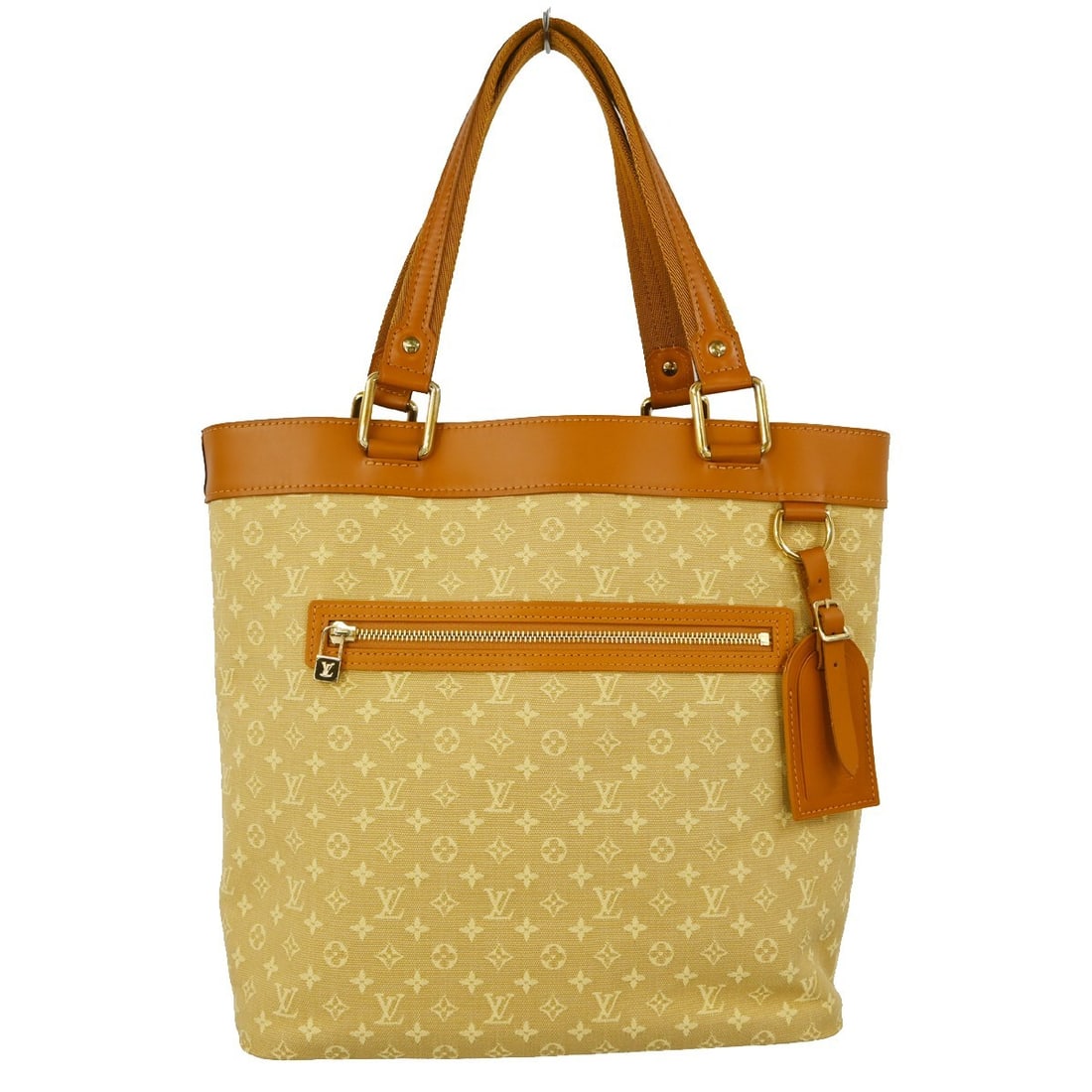 Louis Vuitton Mini Lucille GM Monogram Tote M92683: Louis Vuitton Mini Lucille GM Monogram Tote M92683 Vintage Louis Vuitton Monogram Mini Lucille GM handbag in beige monogram canvas with leather trim and double handles. This medium tote features a bei