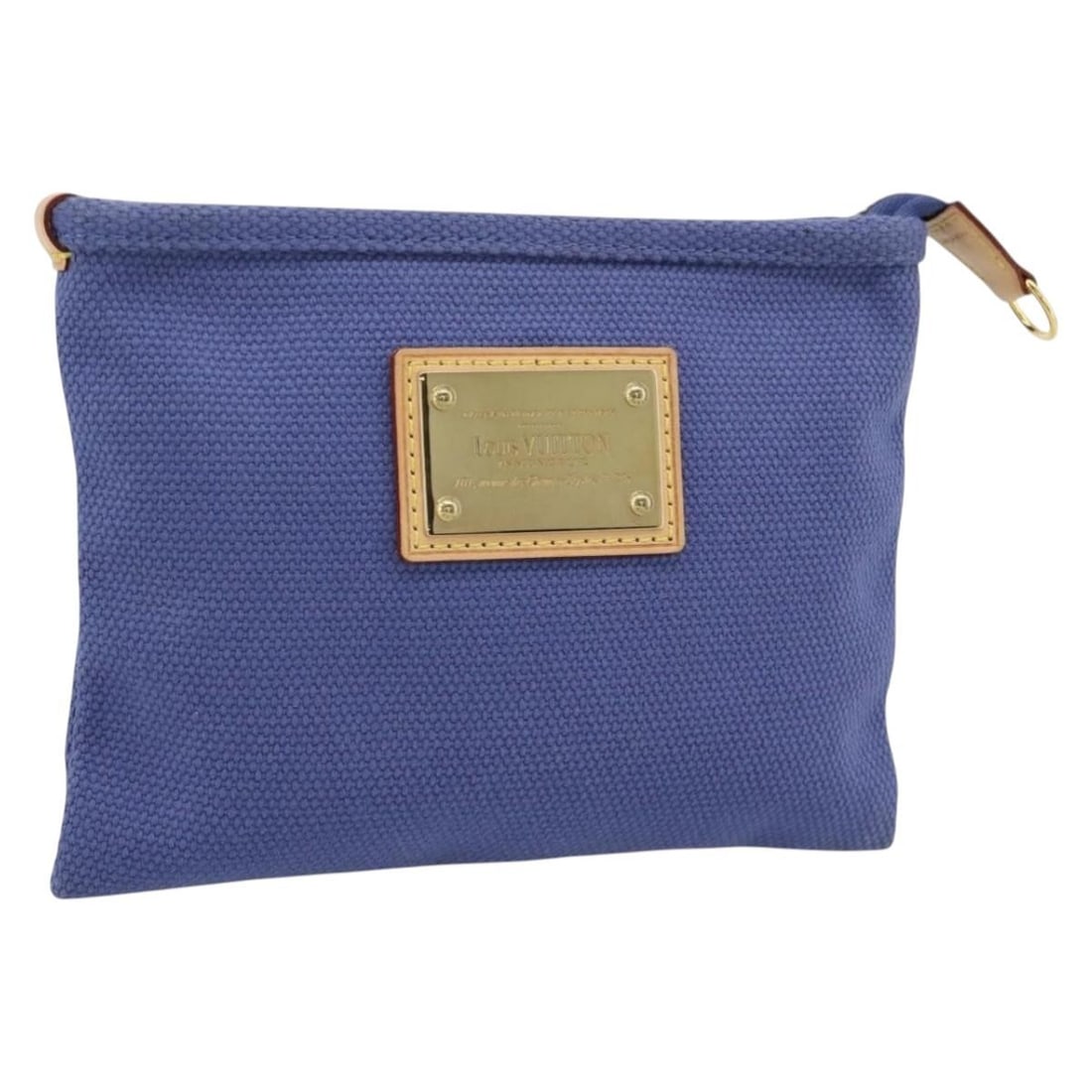 Louis Vuitton M40070 Antigua PM Blue Canvas Pochette Pouch (1 of 18)