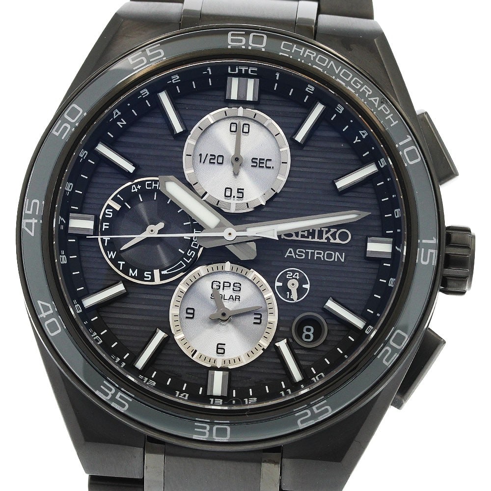 SEIKO Astron Nextar SBXC179 5X83-0AP0-1 GPS Solar Radio-Controlled Men's Watch: SEIKO Astron Nextar SBXC179 5X83-0AP0-1 GPS Solar Radio-Controlled Men's Watch Pre-owned Seiko Astron Nextar men's wristwatch with solar radio-controlled movement and multifunction day-date display. T