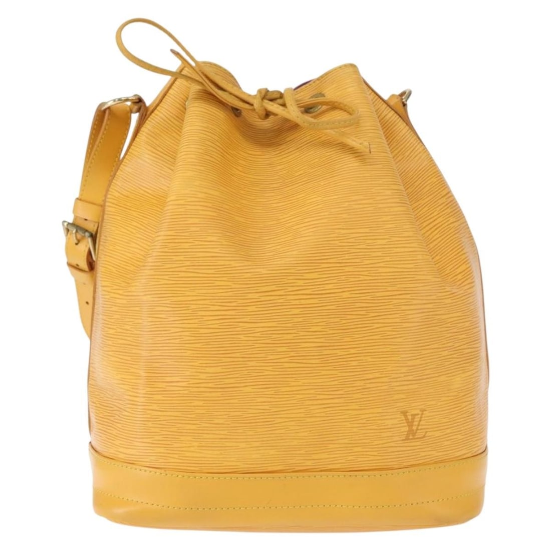 Louis Vuitton Noe Yellow Epi Leather Shoulder Bag: Louis Vuitton Noe Yellow Epi Leather Shoulder Bag This Louis Vuitton Noe handbag is crafted from yellow Epi leather and designed for women. The bag features a spacious interior and an adjustable shoul