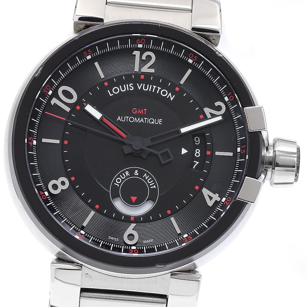 Louis Vuitton Tambour Evolution Q1156 mens automatic GMT watch (1 of 6)