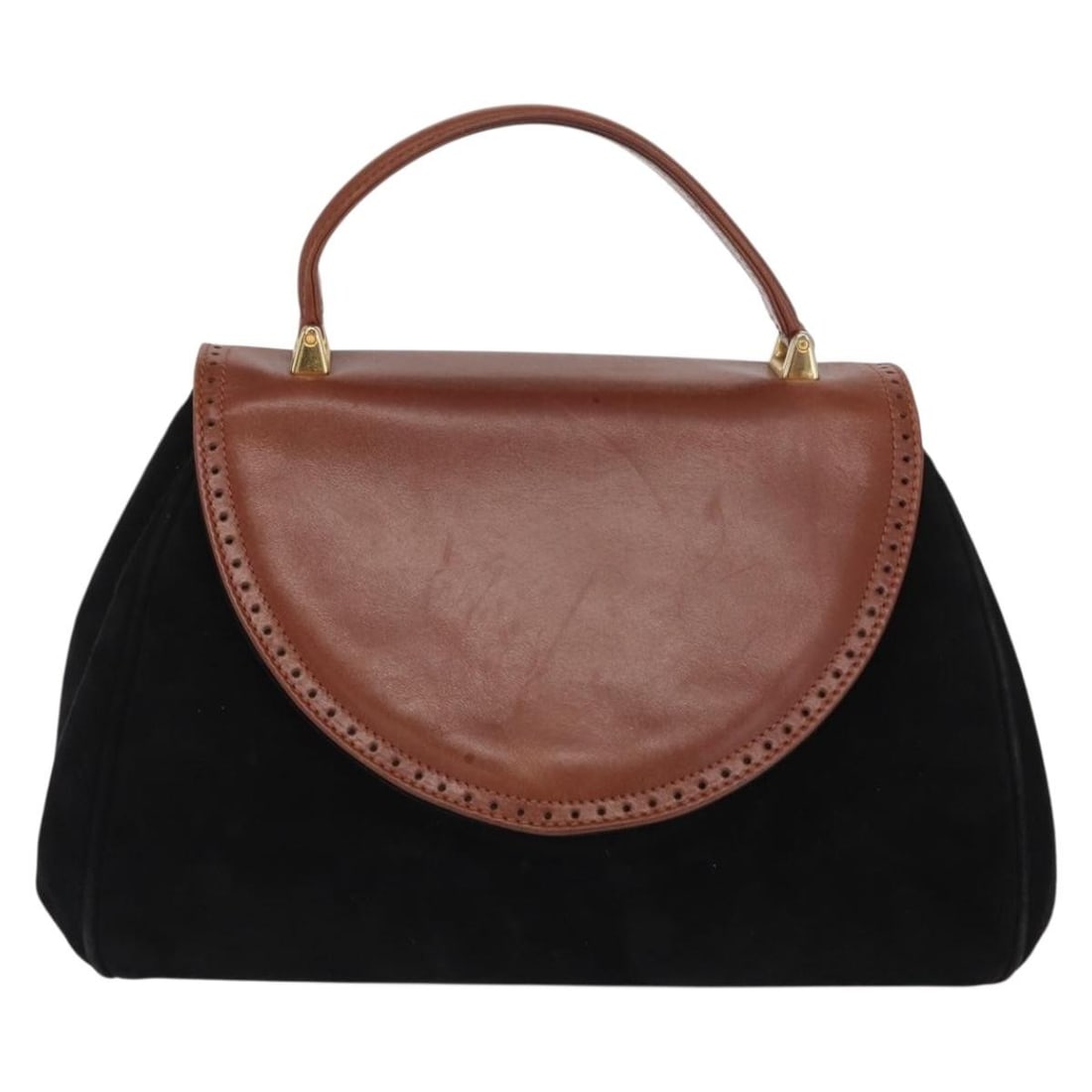 Black Suede Handbag Salvatore Ferragamo Vintage Italy: Black Suede Handbag Salvatore Ferragamo Vintage Italy This Salvatore Ferragamo vintage handbag is crafted from black suede and designed for women. Made in Italy, it features a structured silhouette wi
