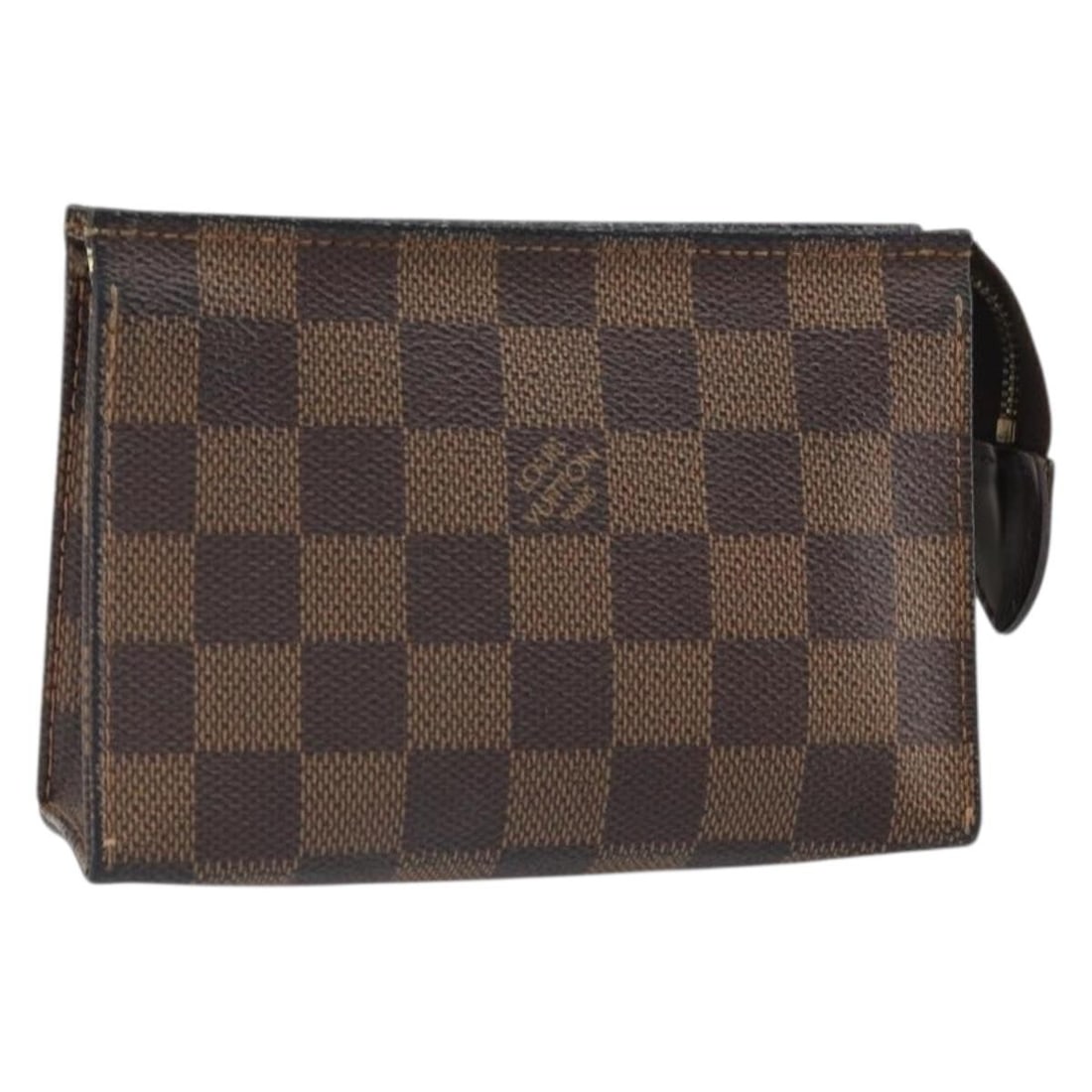 Damier Ebene Canvas Poche Toilette 15 Women's Pouch N47548 by Louis Vuitton: Damier Ebene Canvas Poche Toilette 15 Women's Pouch N47548 by Louis Vuitton This Louis Vuitton Damier Ebene Poche Toilette 15 pouch features the iconic Damier Ebene canvas in a compact and practical d