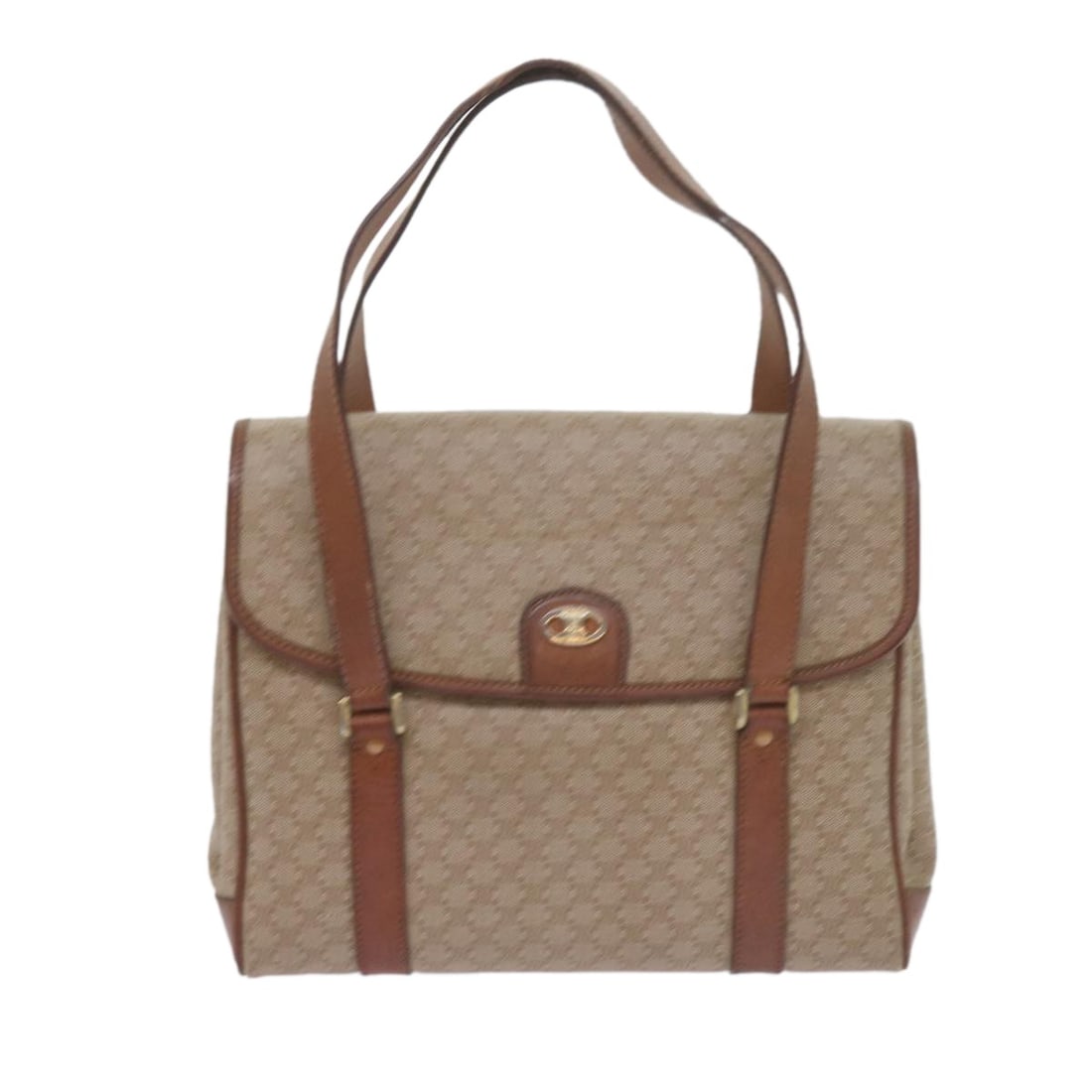Canvas and Leather Celine Macadam Shoulder Bag Beige Vintage: Canvas and Leather Celine Macadam Shoulder Bag Beige Vintage This Celine Vintage Macadam handbag is crafted from beige canvas with leather accents. Designed for women, it features classic styling and 