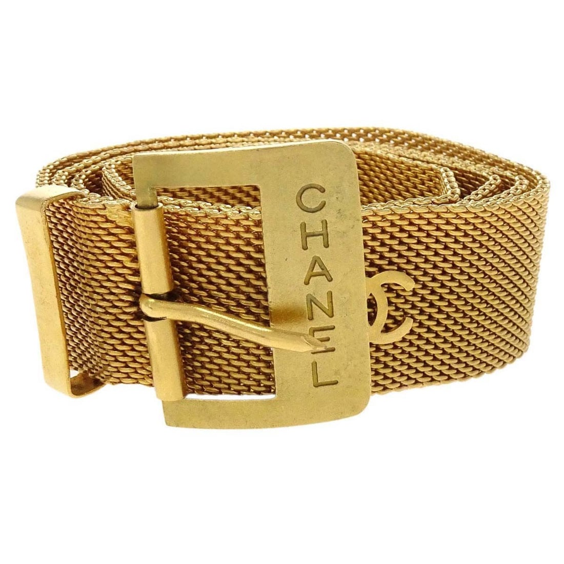 CHANEL 95P Gold Plated Women's Belt Made in France (1 of 5)