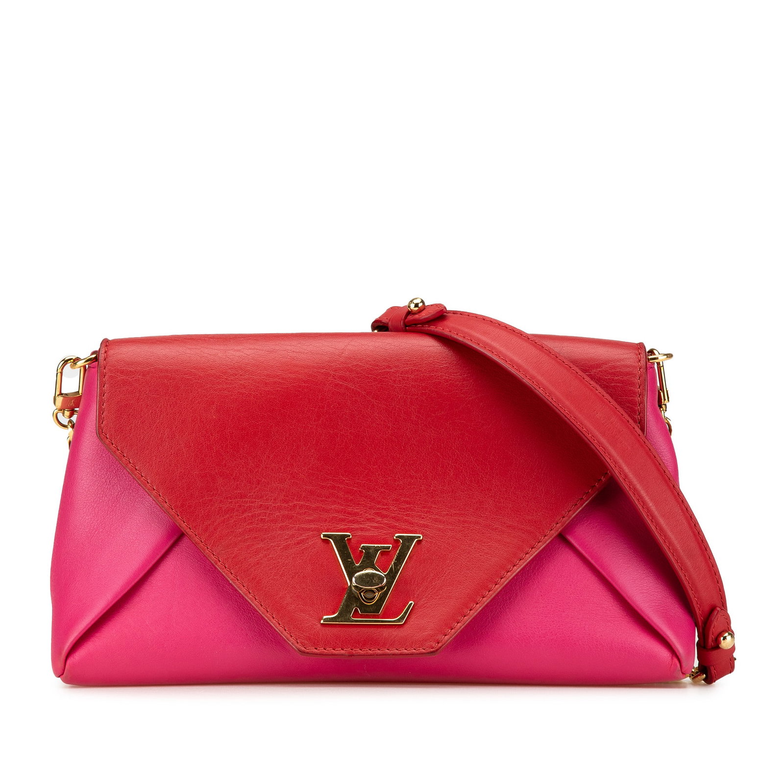 Louis Vuitton Bicolor Love Note Red Leather Handbag: Louis Vuitton Bicolor Love Note Red Leather Handbag The Louis Vuitton Bicolor Love Note is a stylish handbag crafted from high-quality leather, showcasing a striking bicolor design. It features a deta