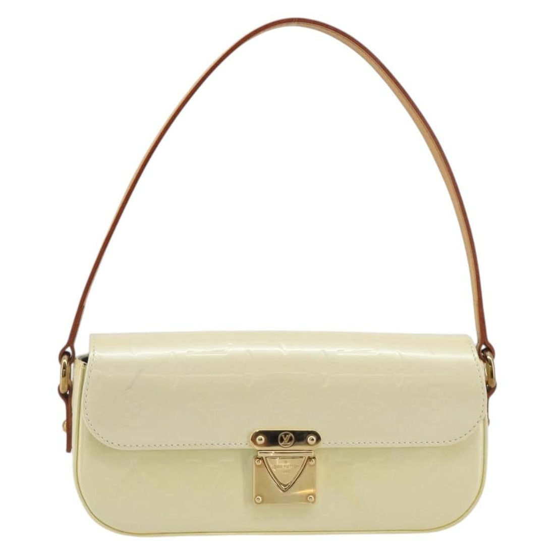 Louis Vuitton Malibu Street patent leather handbag beige: Louis Vuitton Malibu Street patent leather handbag beige Louis Vuitton Malibu Street in beige patent leather. This item is in good overall condition with visible signs of regular use, including light 