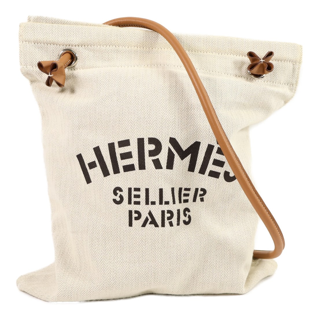 Hermes Aline PM Canvas Tote Bag White and Gold PHW: Hermes Aline PM Canvas Tote Bag White and Gold PHW Hermes Aline PM tote bag in white canvas with gold accents. This unisex tote is made in France and features a simple, lightweight silhouette with an