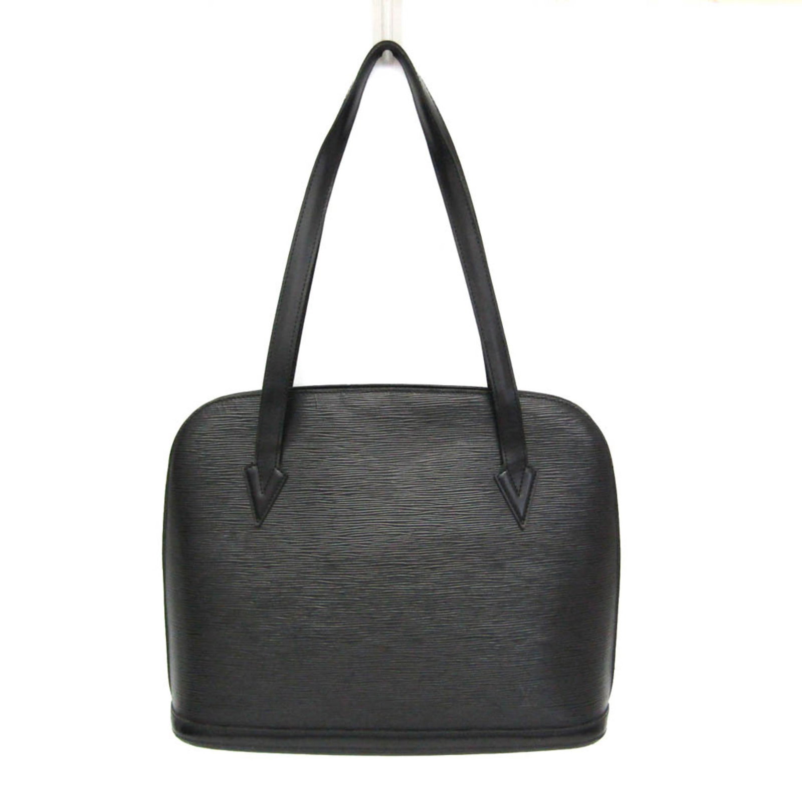 Louis Vuitton Lussac black leather shoulder bag: Louis Vuitton Lussac black leather shoulder bag Louis Vuitton Lussac handbag in black leather. Made in France, this women's bag is presented in good condition with light scratching and light wear to t