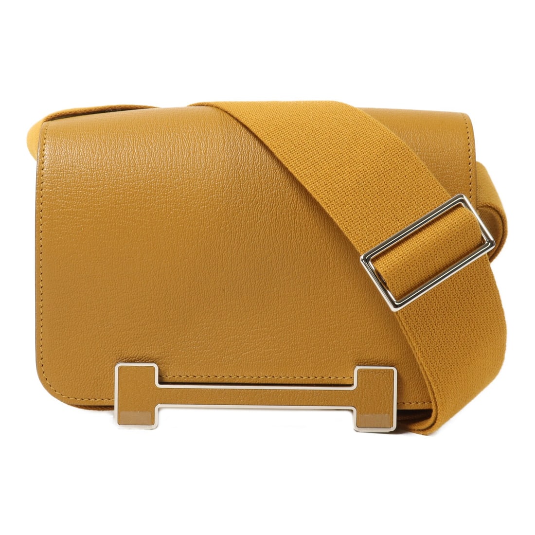 Hermes Geta Shoulder Bag Chevre Calfskin Caramel PHW (1 of 14)
