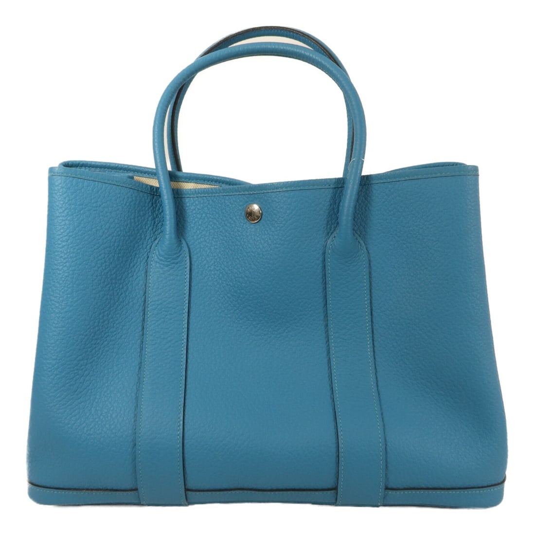 Hermes Garden Party TPM Negonda Leather Tote Turquoise Blue PHW (1 of 12)