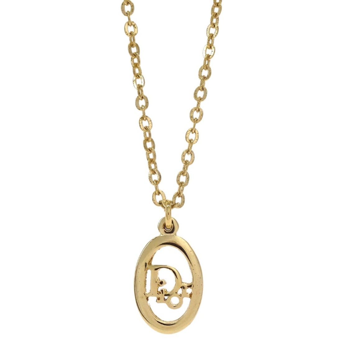 Dior Gold Plated Pendant Necklace Vintage Charm: Dior Gold Plated Pendant Necklace Vintage Charm Vintage Christian Dior pendant necklace in gold plated metal with a charm-style pendant. This necklace has a classic Dior look and is presented in great