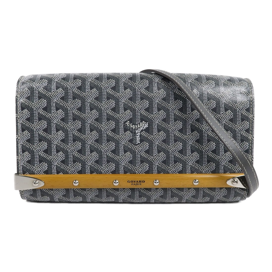 GOYARD Monte-Carlo PM Gray Shoulder Bag PVC Coated Canvas (1 of 16)