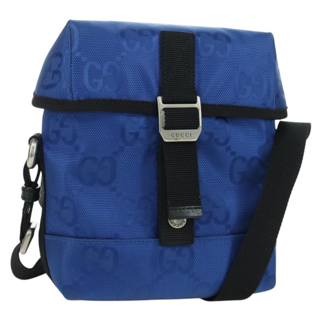 Gucci 643858 Blue GG Canvas Womens Shoulder Bag: Gucci 643858 Blue GG Canvas Womens Shoulder Bag Gucci shoulder bag in blue GG canvas with an adjustable shoulder strap. Made in Italy, this women's bag comes with a dust bag and item box. Condition is