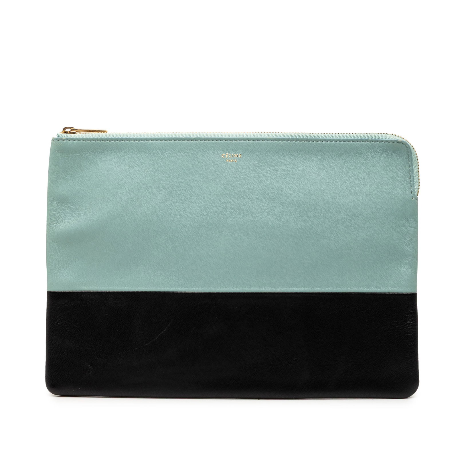 Celine Solo Clutch Blue Two Tone Lambskin Leather Bag (1 of 7)