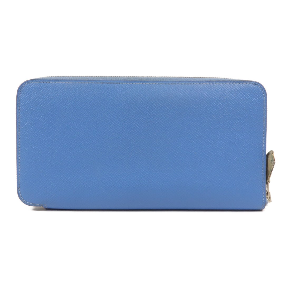 Hermes Silk In Epsom Calfskin Zip Long Wallet Bleu Paradis PHW: Hermes Silk In Epsom Calfskin Zip Long Wallet Bleu Paradis PHW Hermes PHW Silk In Long Wallet Veau Epsom Leather Bleu Paradis, a women's L-shaped zipper long wallet in blue paradise. It is made from E