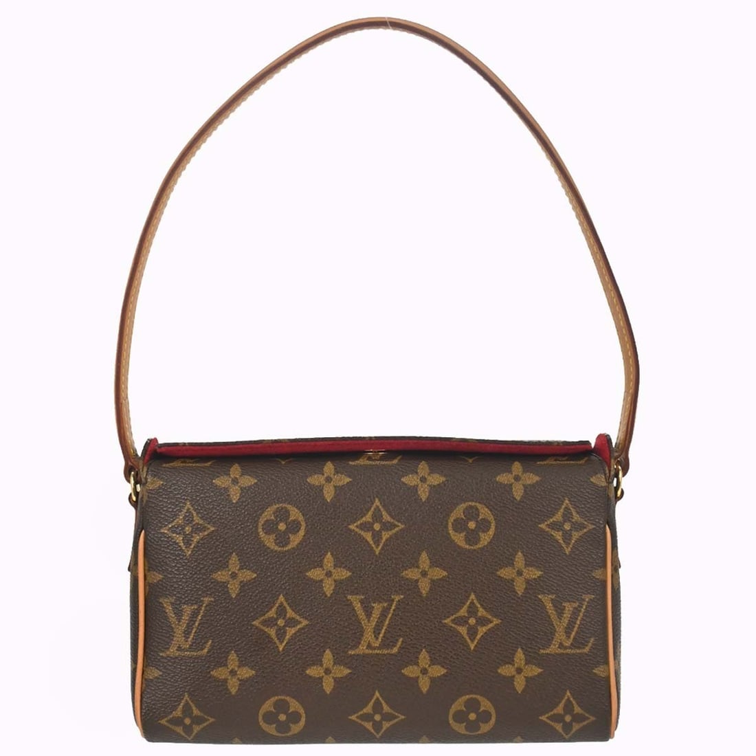 Louis Vuitton Recital Monogram Canvas Top Handle Bag M51900: Louis Vuitton Recital Monogram Canvas Top Handle Bag M51900 Louis Vuitton Recital handbag in Monogram canvas and leather, made in France. It features a zip closure, top handle style, brown exterior, c