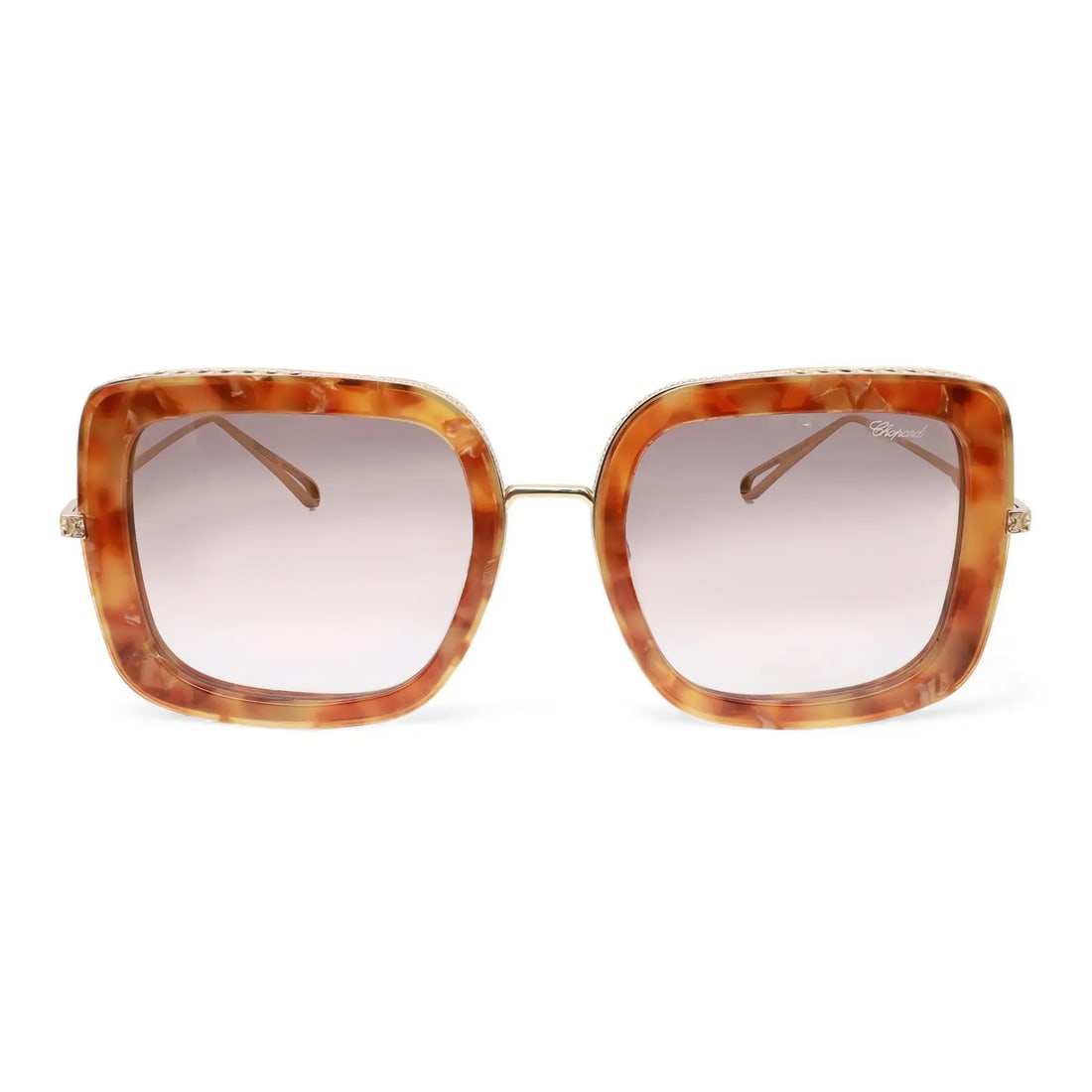Chopard 95221-0453 Rose Gold Acetate Sunglasses with Brown Gradient Lenses (1 of 5)