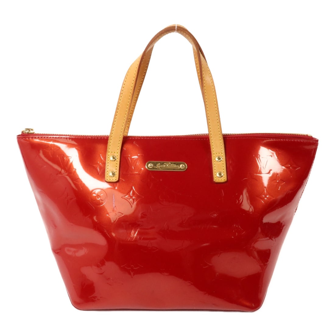 Louis Vuitton Bellevue PM M93583 Vernis Patent Leather Red Handbag: Louis Vuitton Bellevue PM M93583 Vernis Patent Leather Red Handbag Louis Vuitton Bellevue PM handbag in red Monogram Vernis patent leather. This women's handbag features a structured silhouette with t