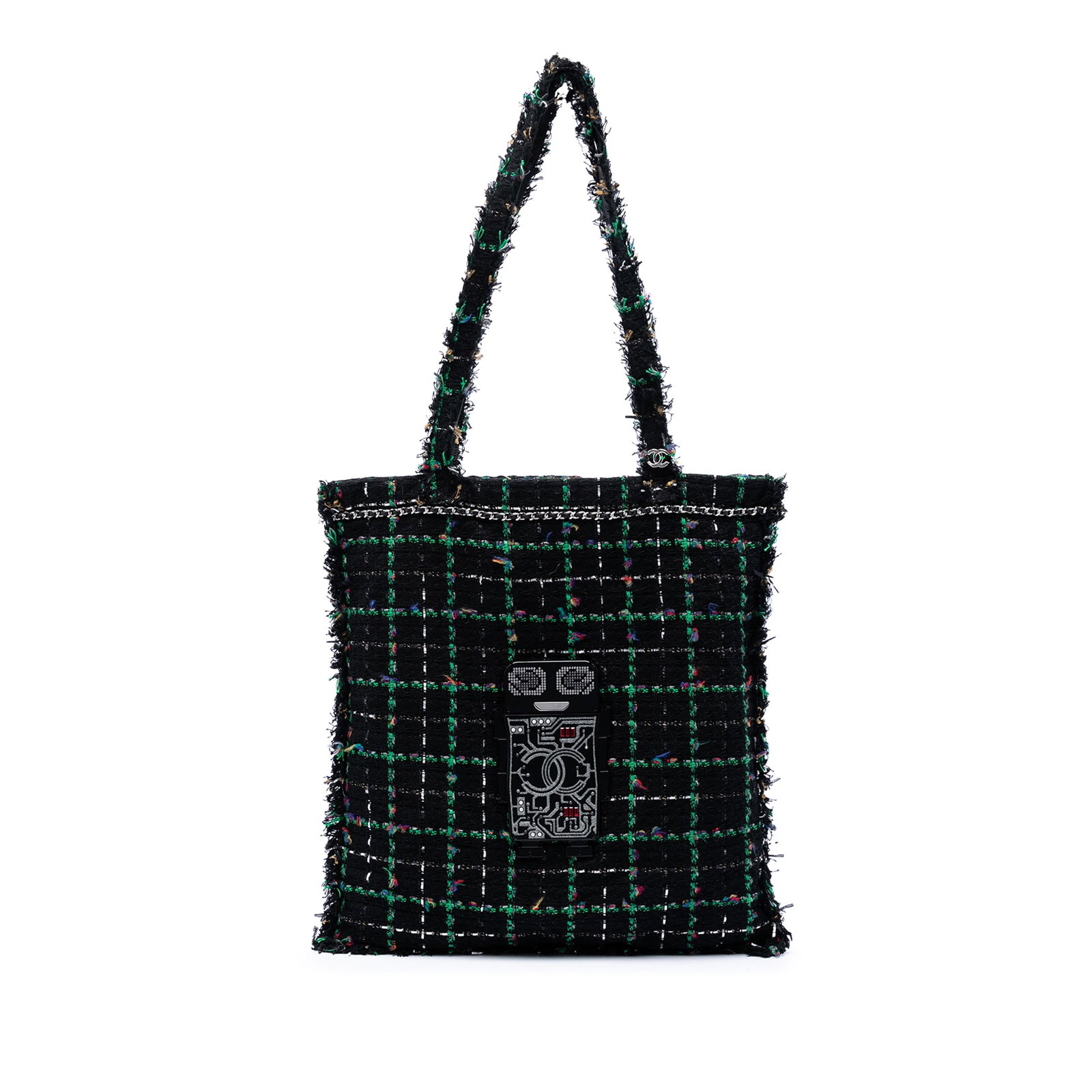 Chanel Robot Shopping Tote Large Tweed Bag with Resin Embellishment (1 of 7)