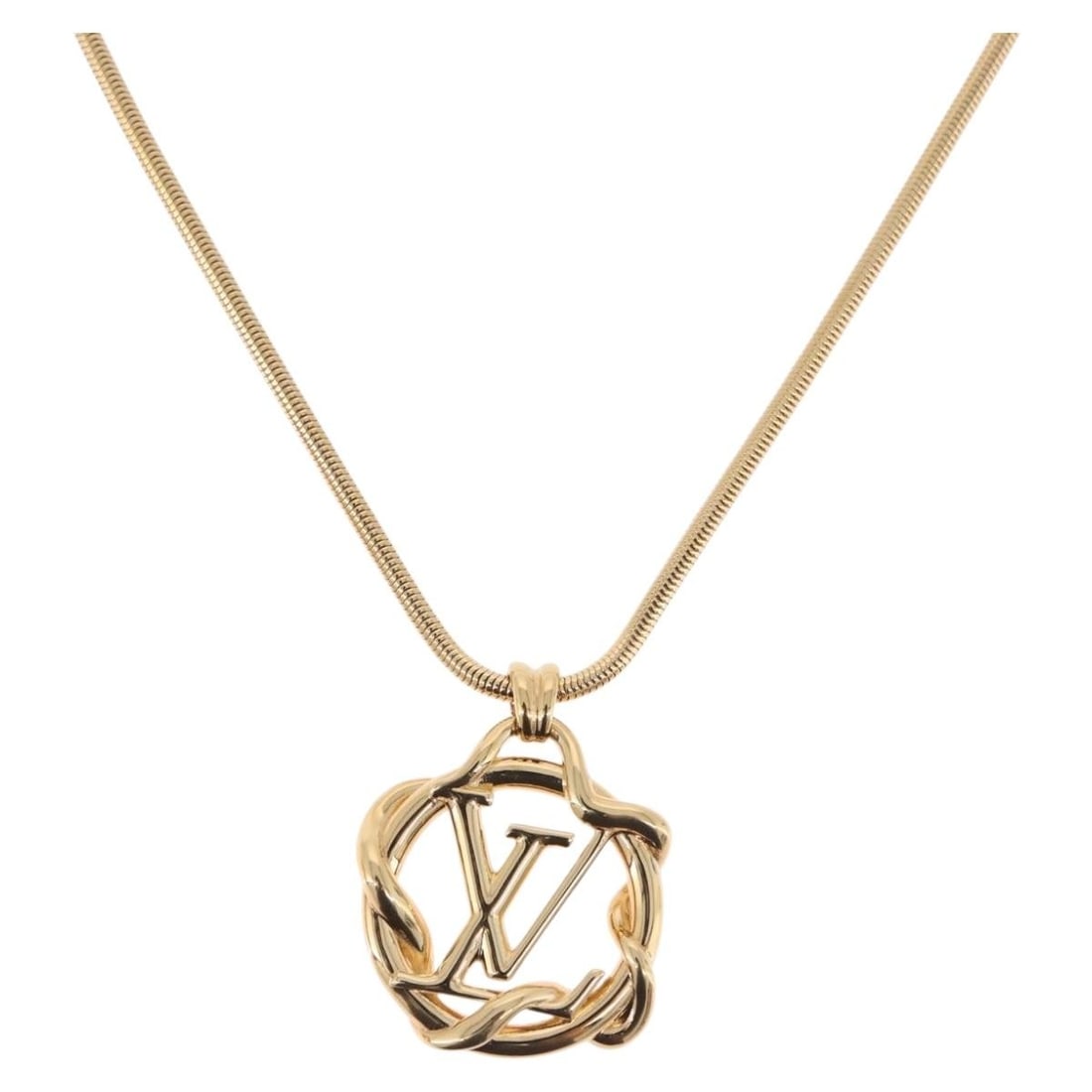 Louis Vuitton M68937 Garden Collier Necklace Gold Tone Metal (1 of 16)