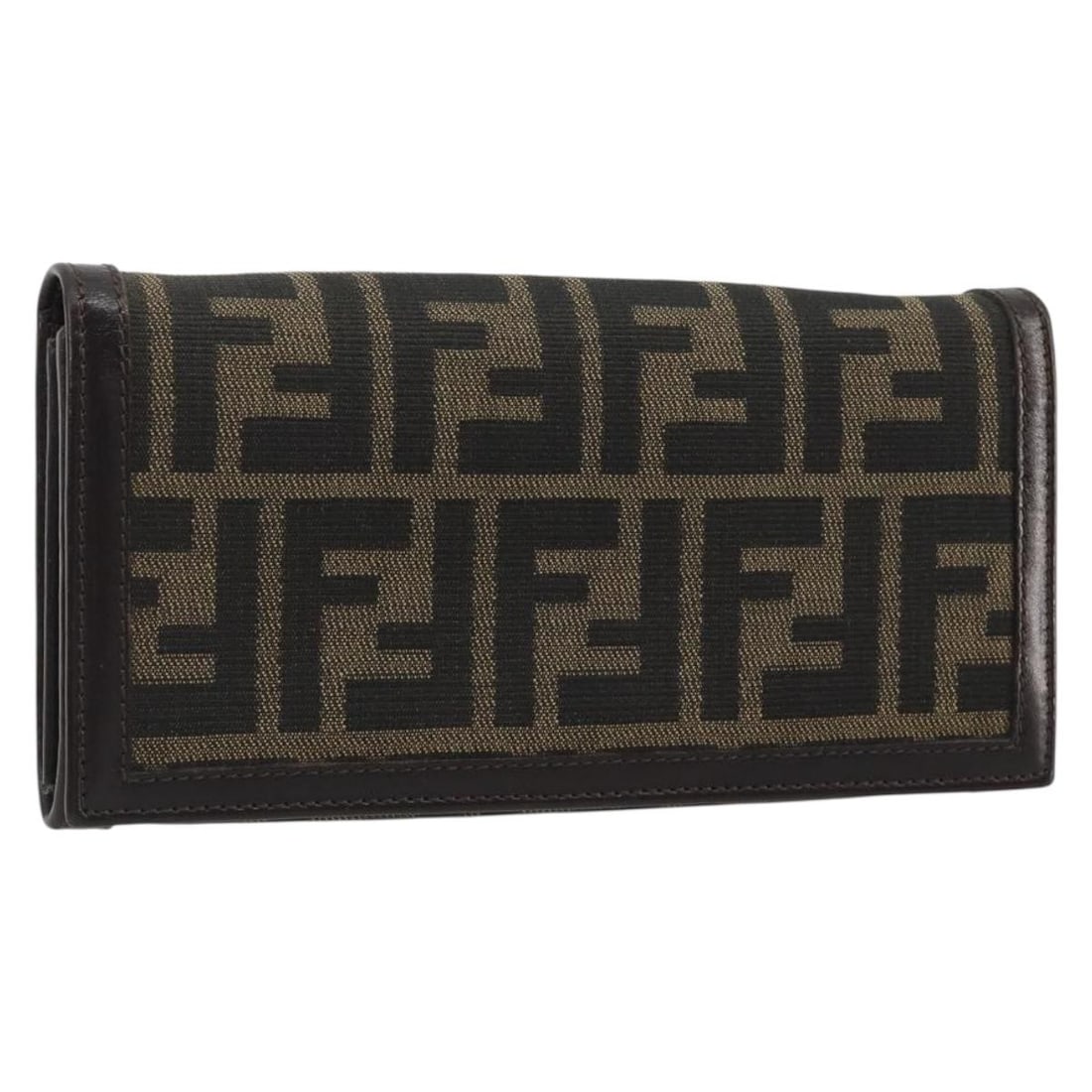 FENDI Zucca Canvas Long Wallet in Black Brown with Dust Bag: FENDI Zucca Canvas Long Wallet in Black Brown with Dust Bag Authentic FENDI long wallet in black and brown Zucca canvas. Made in Italy, this women's wallet includes a dust bag and shows reasonable wea