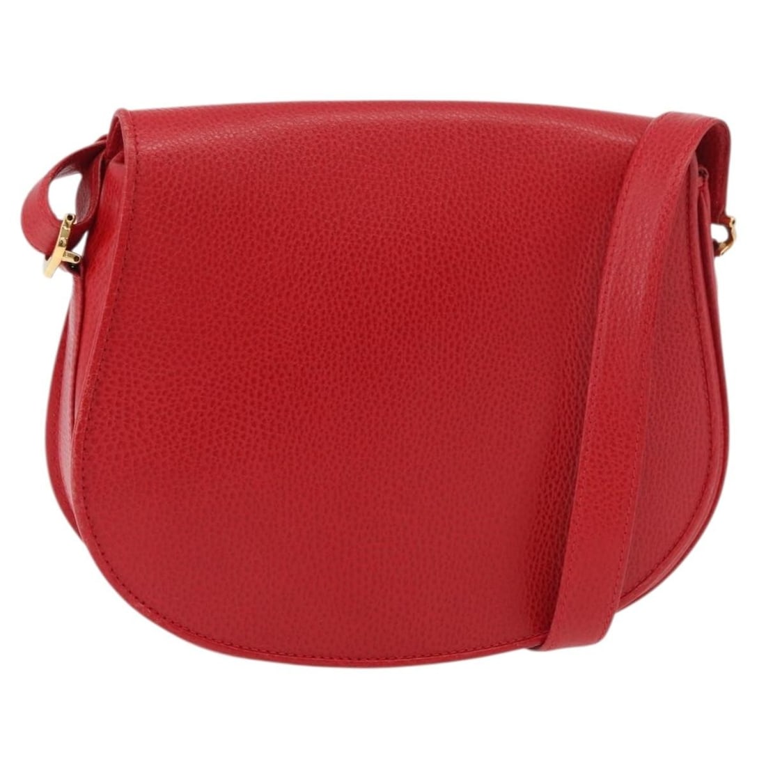 Cartier Must Line Red Leather Shoulder Bag Gold Tone (1 of 18)