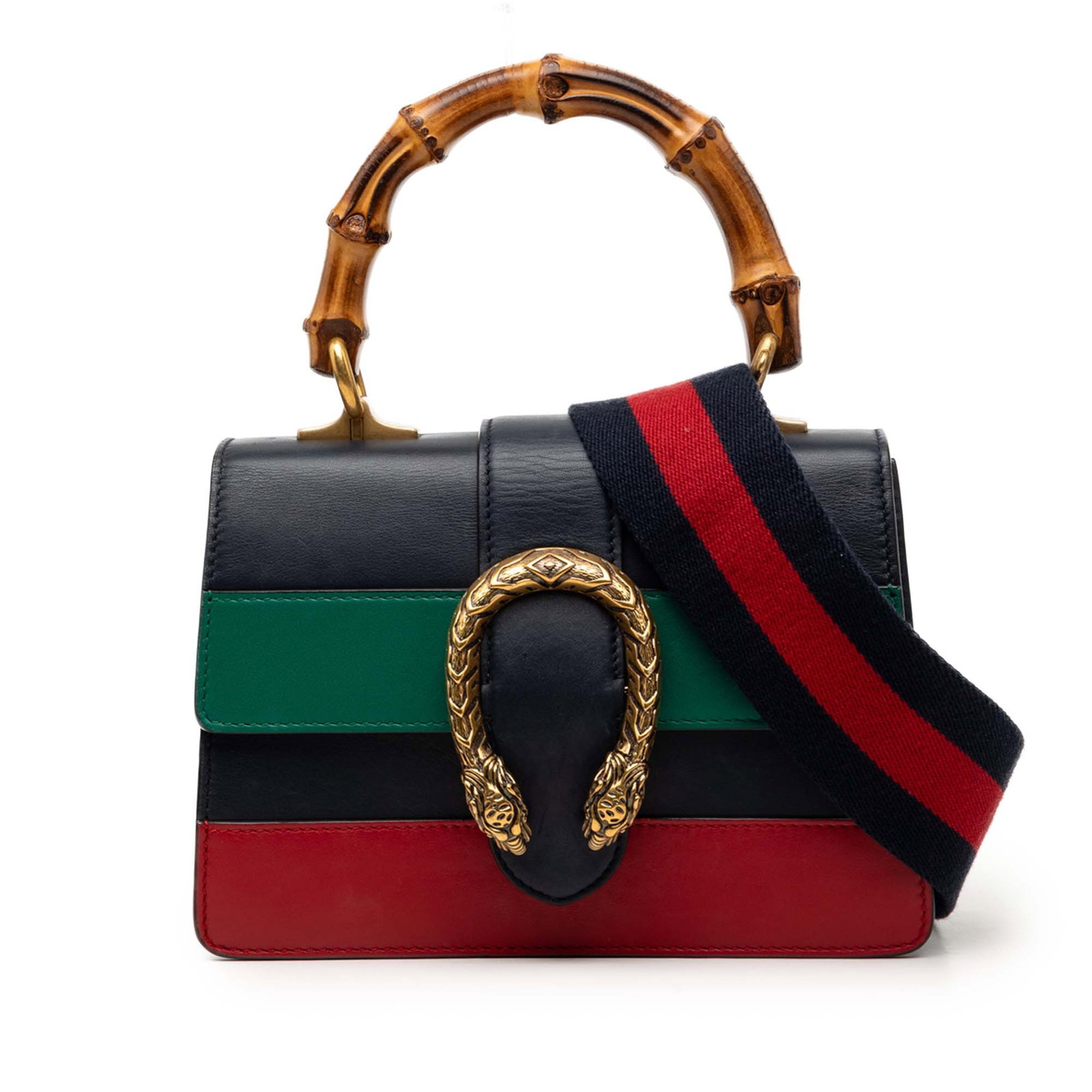 Gucci Dionysus Mini Satchel Blue Calfskin with Bamboo Handle: Gucci Dionysus Mini Satchel Blue Calfskin with Bamboo Handle Gucci Dionysus satchel in blue calfskin with the Web detail and bamboo top handle. This satchel features a detachable flat strap, a front f