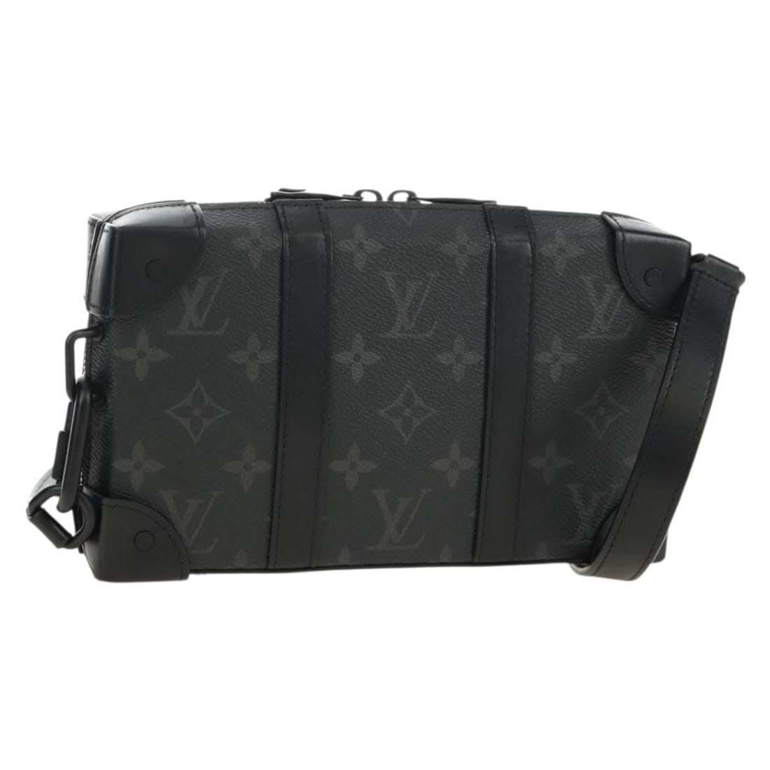 Louis Vuitton M69838 Soft Trunk Wallet Shoulder Bag Monogram Eclipse: Louis Vuitton M69838 Soft Trunk Wallet Shoulder Bag Monogram Eclipse Louis Vuitton Soft Trunk Wallet shoulder bag in Monogram Eclipse canvas. Made in France, this compact design includes a shoulder st