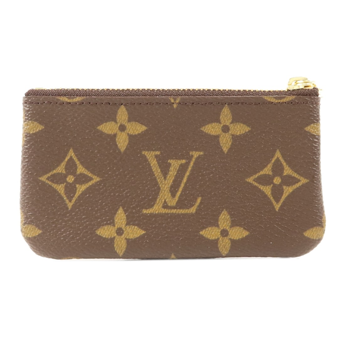 Louis Vuitton M62650 Monogram Key Holder Brown PVC Coated Canvas: Louis Vuitton M62650 Monogram Key Holder Brown PVC Coated Canvas Louis Vuitton monogram key pouch case in brown PVC coated canvas. This women's key holder features a zip-fastened compartment and one h