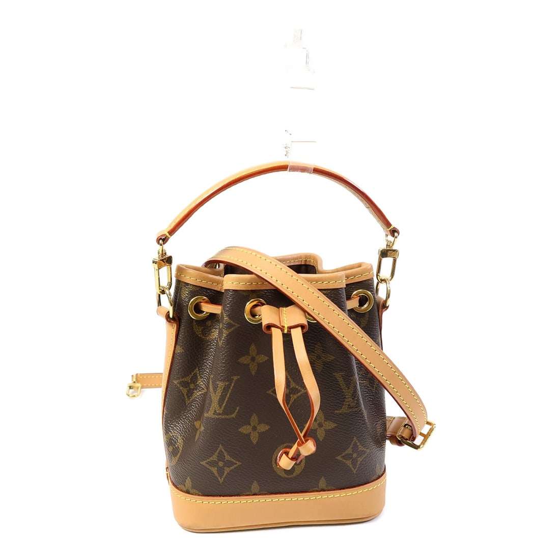 Louis Vuitton Nano Noe M81266 2way Shoulder Bag Monogram Brown: Louis Vuitton Nano Noe M81266 2way Shoulder Bag Monogram Brown Louis Vuitton Nano Noe 2-way handbag in brown Monogram PVC coated canvas. This women's bag features a top handle and shoulder strap for m