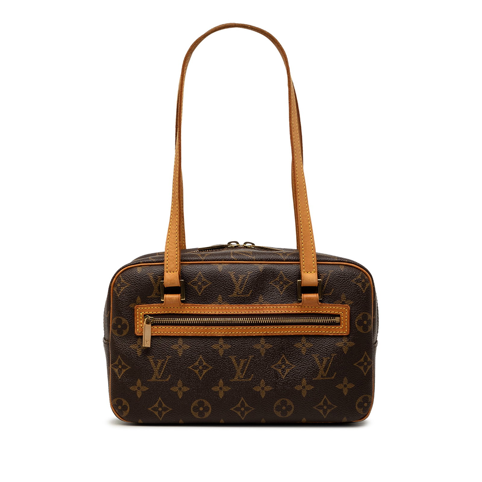 Louis Vuitton Cite MM Monogram Shoulder Bag Brown: Louis Vuitton Cite MM Monogram Shoulder Bag Brown Louis Vuitton Monogram Cite MM shoulder bag crafted with a monogram canvas body and vachetta leather trim. It features flat vachetta leather shoulder 