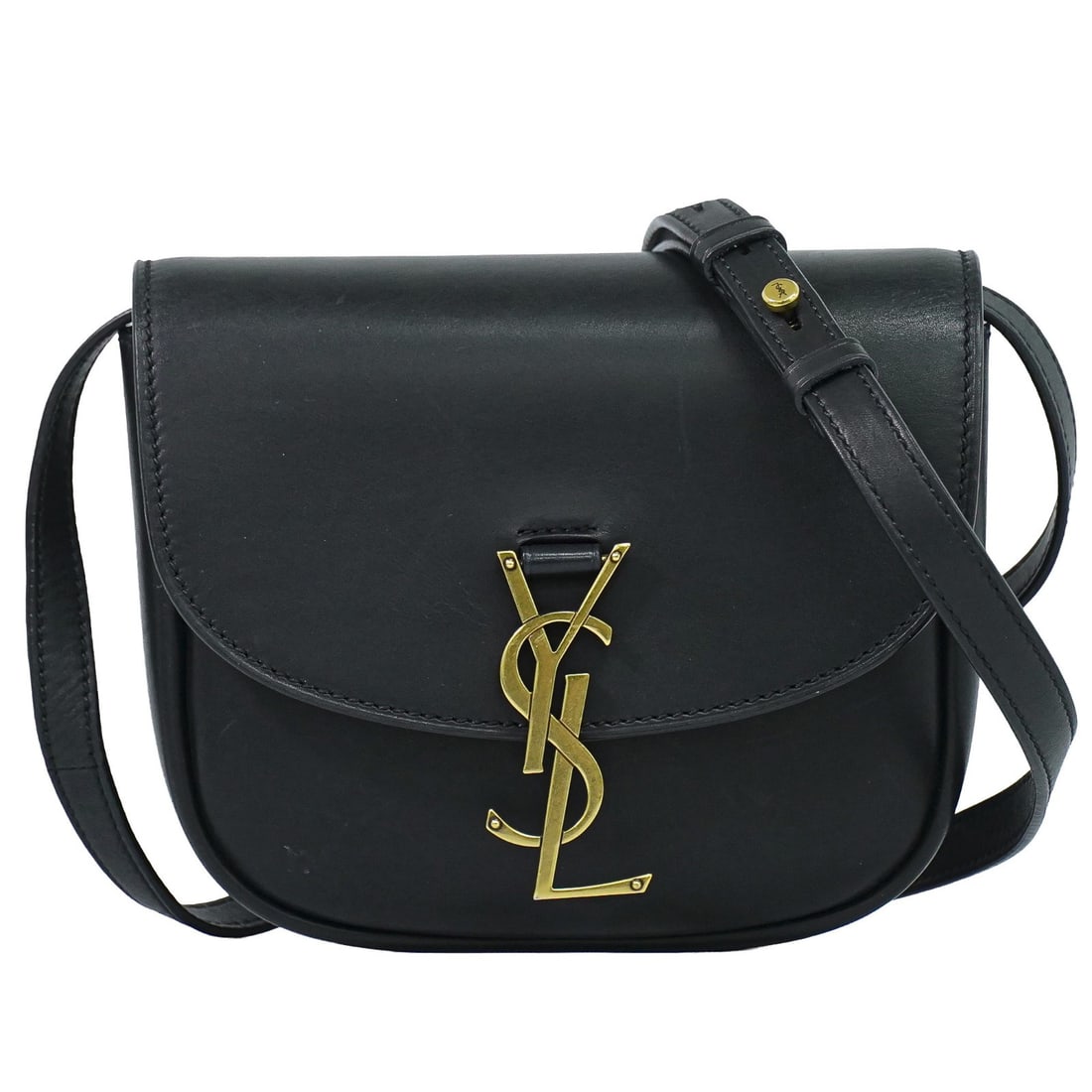 Saint Laurent Kaia black leather shoulder bag: Saint Laurent Kaia black leather shoulder bag Saint Laurent Kaia leather bag in black. Made in Italy, this piece is presented in good condition with light wear, light marks, and light scratching to th