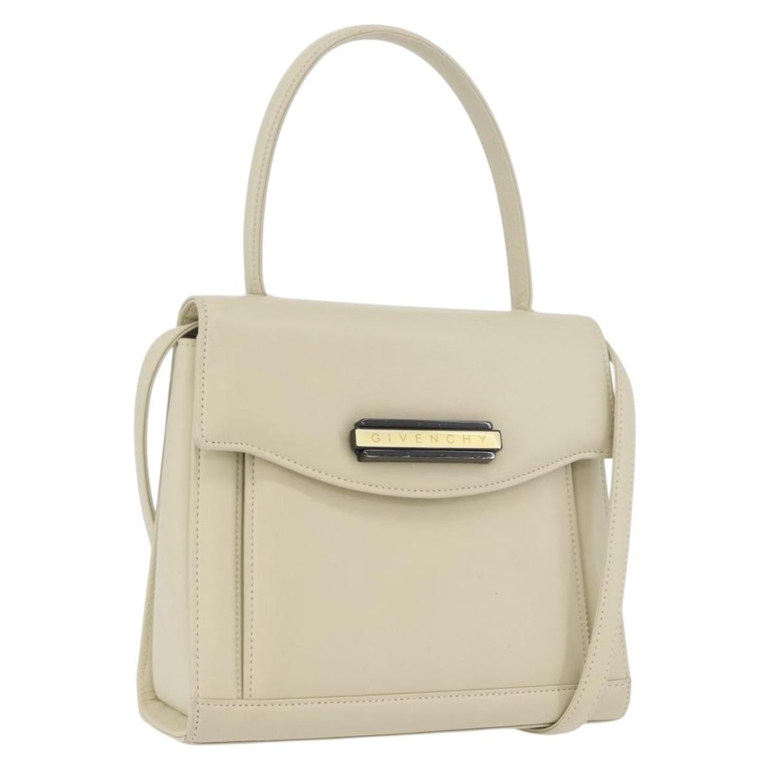 Givenchy Vintage Beige Leather Handbag 20cm x 17cm x 7cm (1 of 18)