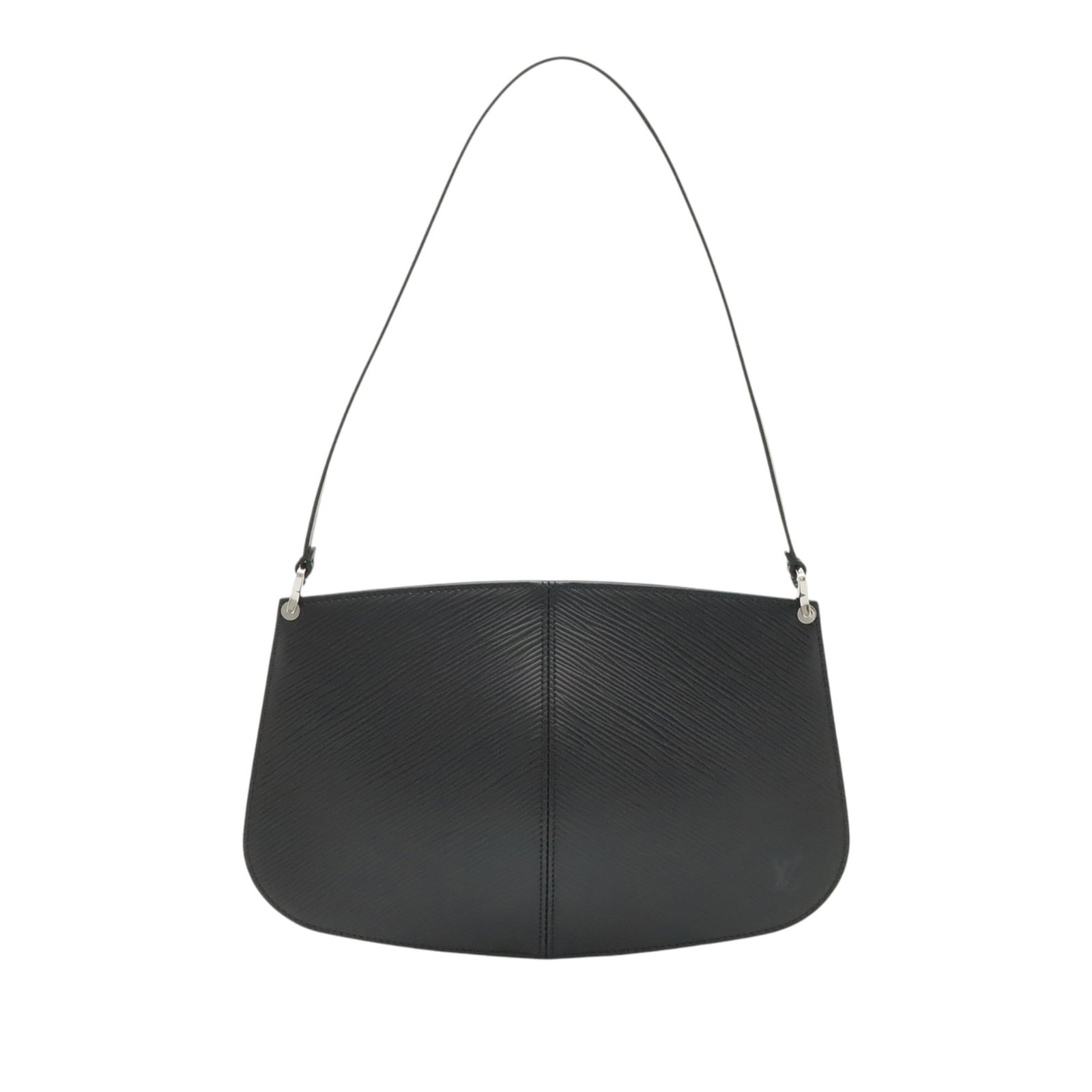 Black Epi Leather Shoulder Bag Louis Vuitton Demi Lune Pochette (1 of 6)