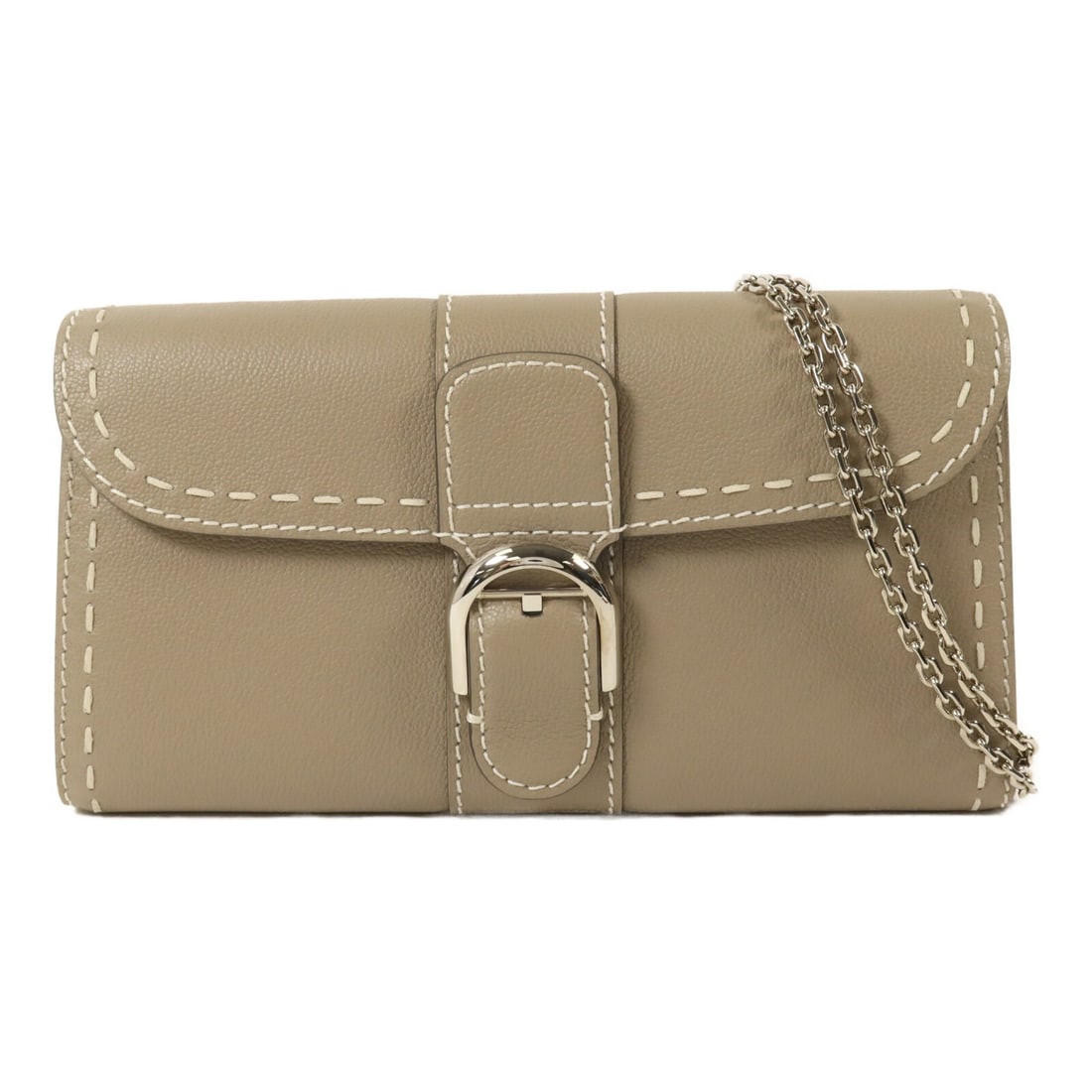 Delvaux Brillant AB0476 gray calfskin chain shoulder wallet bag (1 of 13)