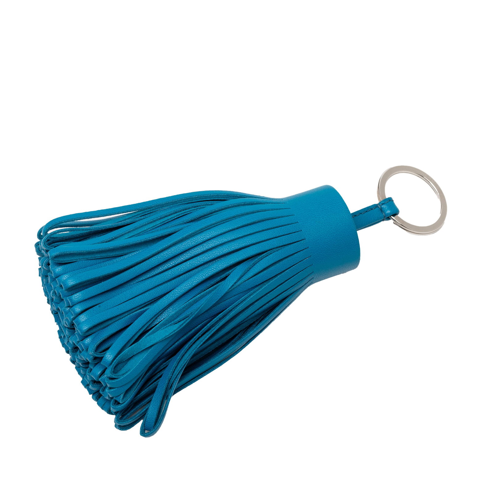 Blue Lambskin Key Ring Hermes Milo Carmen (1 of 4)