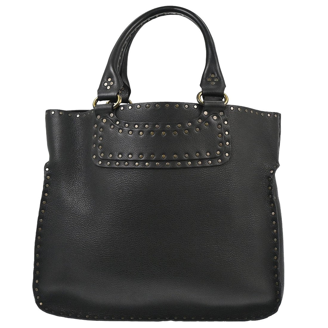CELINE Boogie Black Leather Tote Handbag Made in Italy: CELINE Boogie Black Leather Tote Handbag Made in Italy Celine Boogie tote bag in black leather with double handles and logo accents. This medium handbag is made in Italy and features one interior zipp