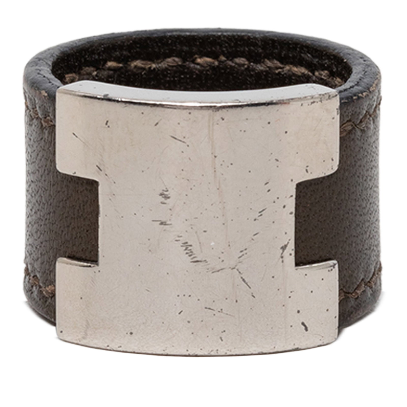 Hermes Lurie Ring in Swift Leather with Palladium Plating (1 of 5)